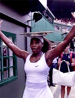 Serena Williams balancing gif